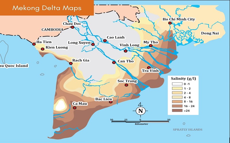 Mekong Delta Vietnam Map